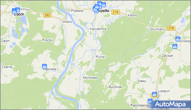 mapa Pyrnik, Pyrnik na mapie Targeo