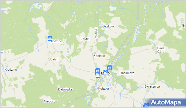 mapa Rąbinko, Rąbinko na mapie Targeo