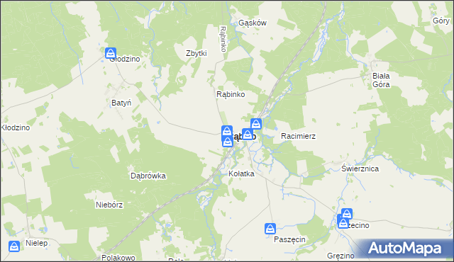 mapa Rąbino, Rąbino na mapie Targeo