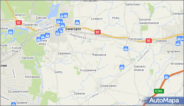 mapa Rabowice, Rabowice na mapie Targeo