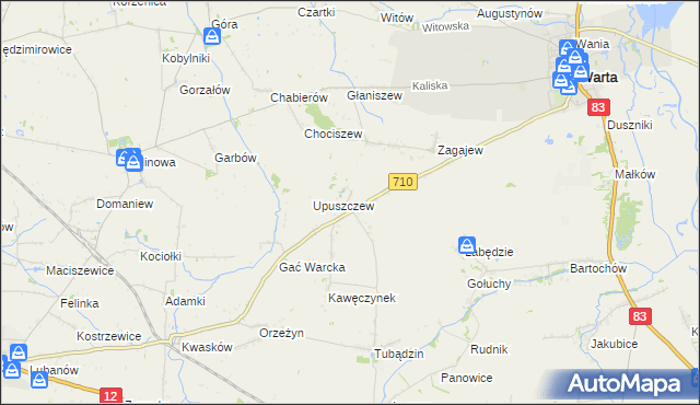 mapa Raczków, Raczków na mapie Targeo