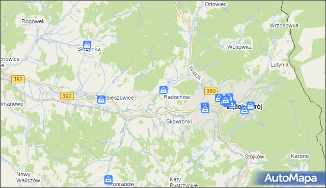 mapa Radochów, Radochów na mapie Targeo