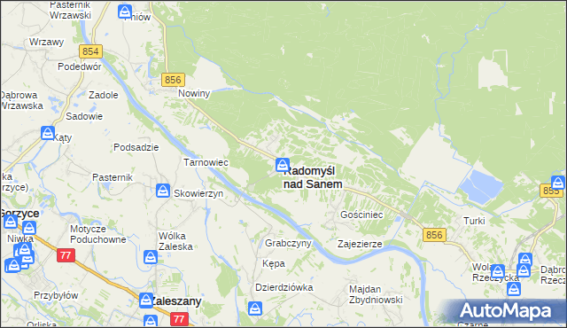 mapa Radomyśl nad Sanem, Radomyśl nad Sanem na mapie Targeo