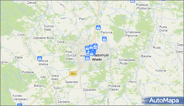 mapa Radomyśl Wielki, Radomyśl Wielki na mapie Targeo