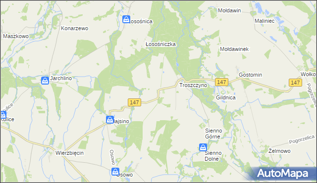 mapa Radzim gmina Radowo Małe, Radzim gmina Radowo Małe na mapie Targeo