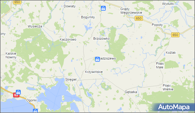 mapa Radziszewo gmina Pozezdrze, Radziszewo gmina Pozezdrze na mapie Targeo