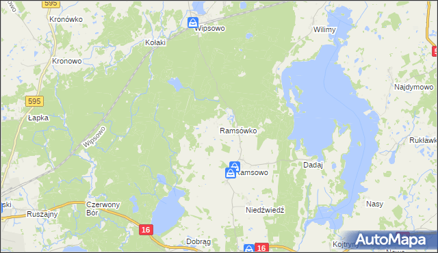 mapa Ramsówko, Ramsówko na mapie Targeo