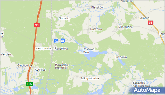 mapa Raszowa Mała, Raszowa Mała na mapie Targeo