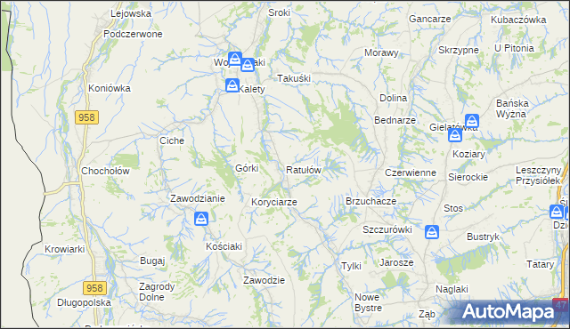 mapa Ratułów, Ratułów na mapie Targeo