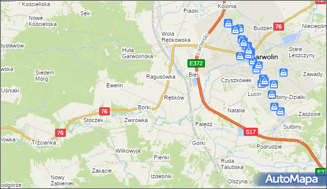 mapa Rębków, Rębków na mapie Targeo