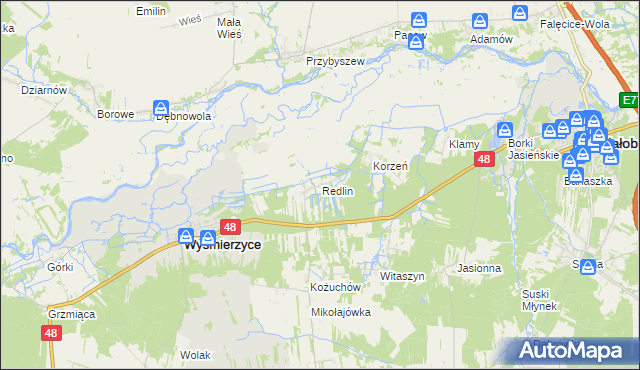 mapa Redlin, Redlin na mapie Targeo