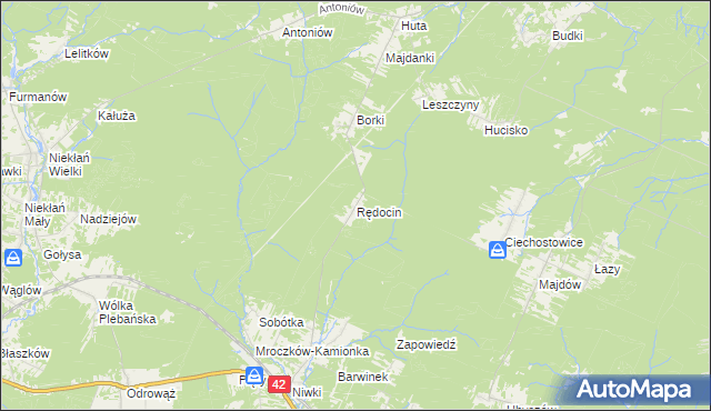 mapa Rędocin, Rędocin na mapie Targeo