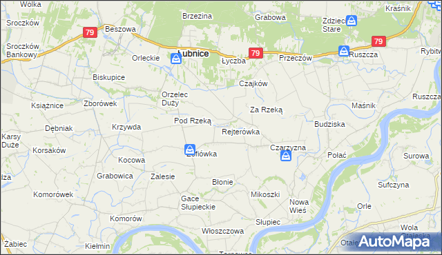 mapa Rejterówka, Rejterówka na mapie Targeo