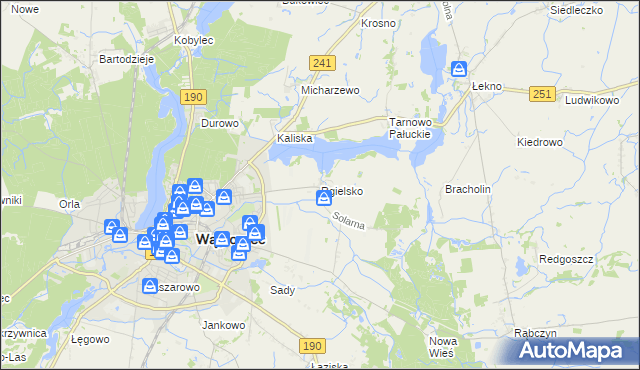 mapa Rgielsko, Rgielsko na mapie Targeo