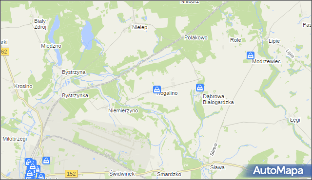 mapa Rogalino, Rogalino na mapie Targeo