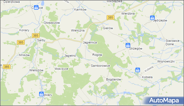 mapa Rogów gmina Grodków, Rogów gmina Grodków na mapie Targeo