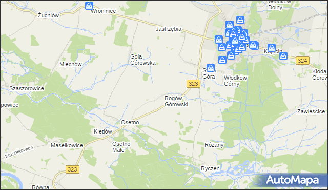 mapa Rogów Górowski, Rogów Górowski na mapie Targeo