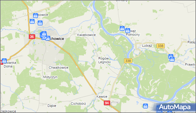 mapa Rogów Legnicki, Rogów Legnicki na mapie Targeo