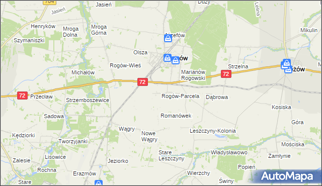 mapa Rogów-Parcela, Rogów-Parcela na mapie Targeo