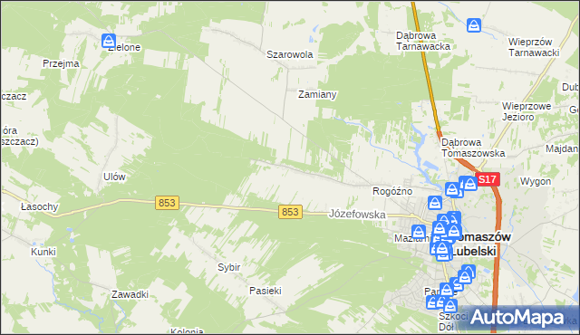 mapa Rogóźno-Kolonia, Rogóźno-Kolonia na mapie Targeo