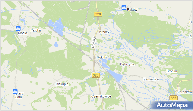 mapa Rokitki gmina Chojnów, Rokitki gmina Chojnów na mapie Targeo
