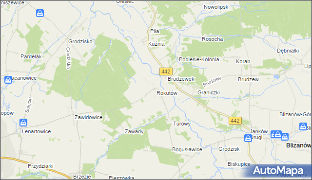 mapa Rokutów, Rokutów na mapie Targeo