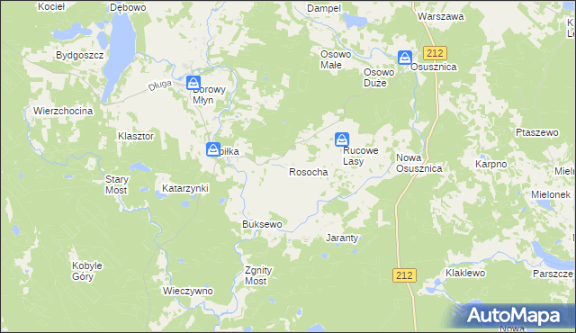 mapa Rosocha gmina Lipnica, Rosocha gmina Lipnica na mapie Targeo