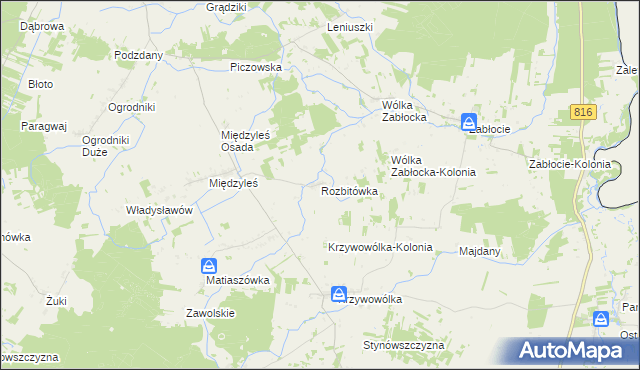 mapa Rozbitówka, Rozbitówka na mapie Targeo