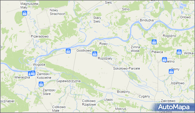 mapa Rozdziały, Rozdziały na mapie Targeo