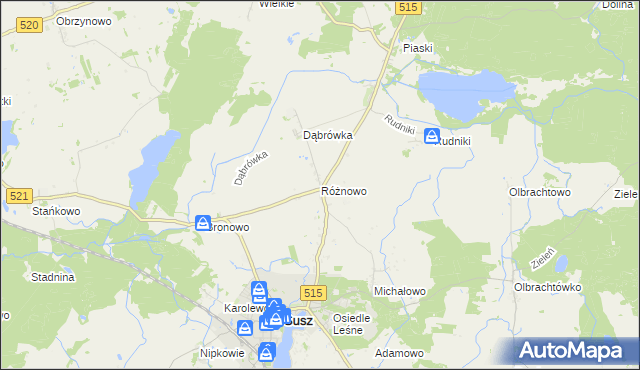 mapa Różnowo gmina Susz, Różnowo gmina Susz na mapie Targeo