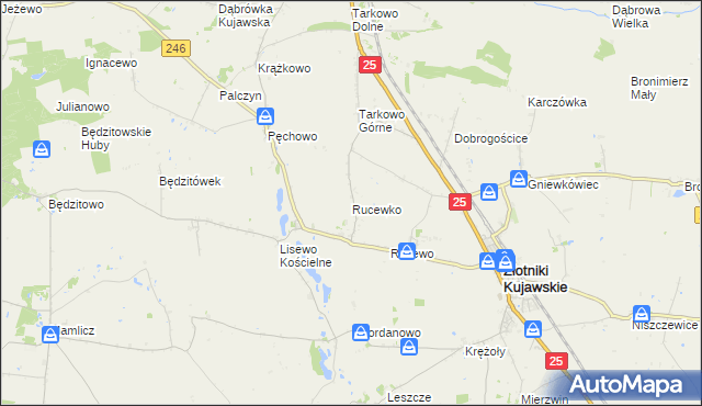 mapa Rucewko, Rucewko na mapie Targeo