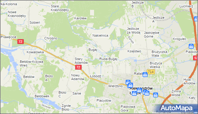 mapa Ruda-Bugaj, Ruda-Bugaj na mapie Targeo