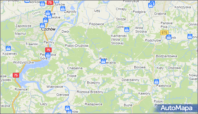 mapa Ruda Kameralna, Ruda Kameralna na mapie Targeo