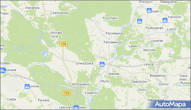 mapa Ruda Zajączkowska, Ruda Zajączkowska na mapie Targeo