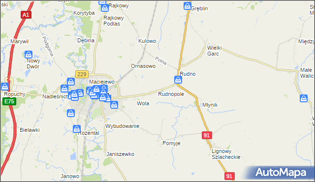 mapa Rudnopole, Rudnopole na mapie Targeo