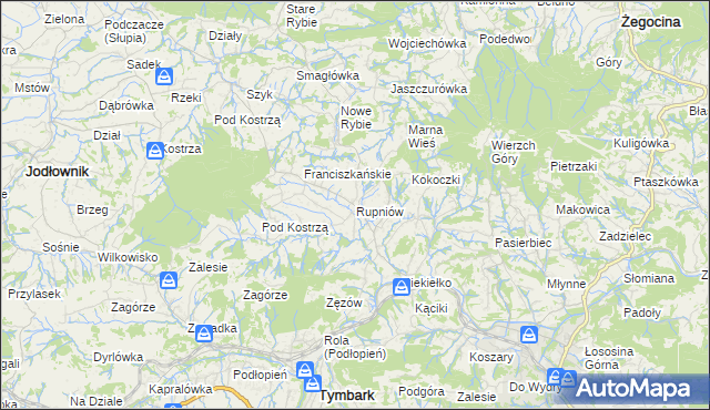 mapa Rupniów, Rupniów na mapie Targeo