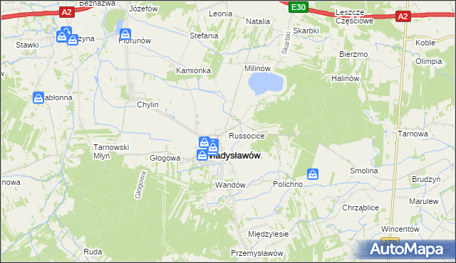 mapa Russocice, Russocice na mapie Targeo