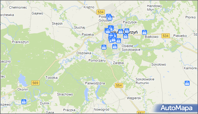 mapa Ruziec, Ruziec na mapie Targeo