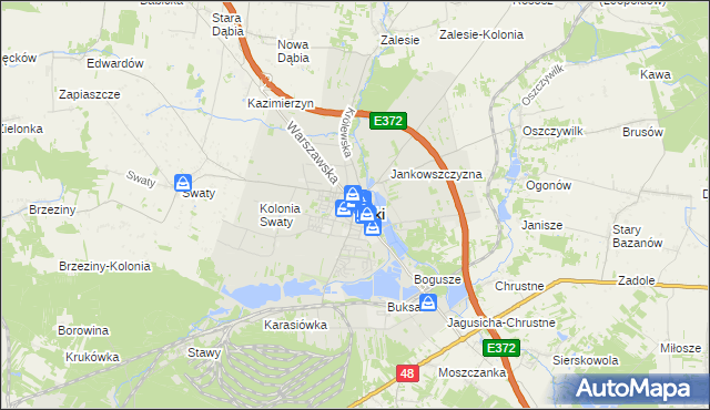 mapa Ryki, Ryki na mapie Targeo