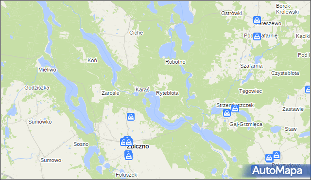 mapa Rytebłota, Rytebłota na mapie Targeo