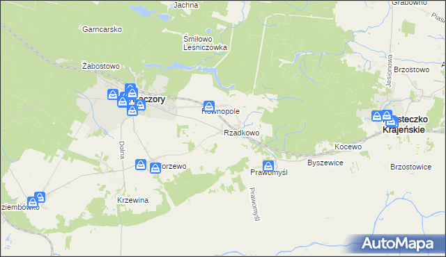 mapa Rzadkowo, Rzadkowo na mapie Targeo