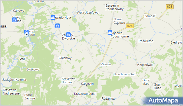 mapa Rzechowo Wielkie, Rzechowo Wielkie na mapie Targeo