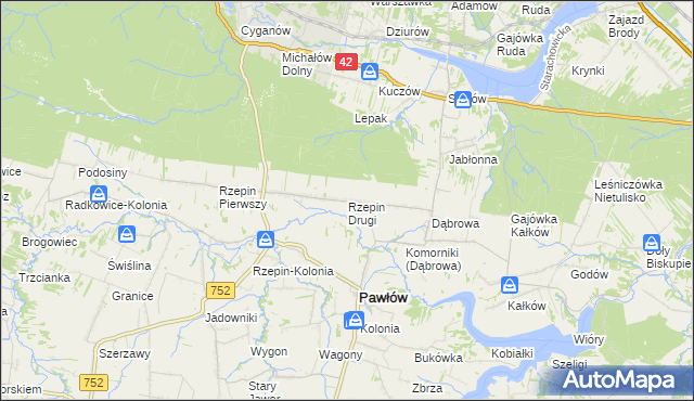 mapa Rzepin Drugi, Rzepin Drugi na mapie Targeo