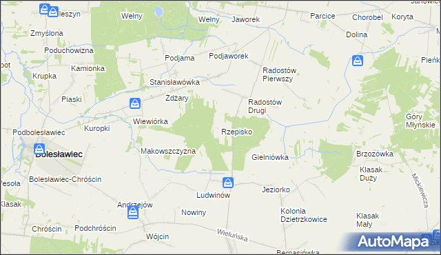 mapa Rzepisko, Rzepisko na mapie Targeo