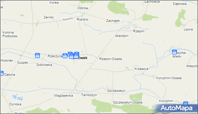 mapa Rzeplin-Osada, Rzeplin-Osada na mapie Targeo