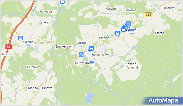 mapa Rzesznikowo, Rzesznikowo na mapie Targeo