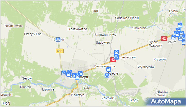mapa Sadowiec-Wrzosy, Sadowiec-Wrzosy na mapie Targeo