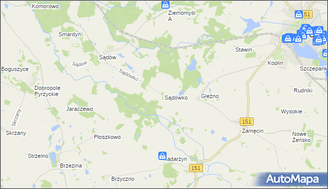 mapa Sądówko, Sądówko na mapie Targeo