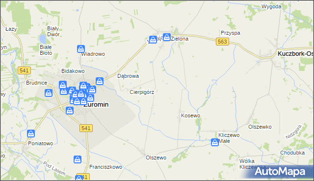 mapa Sadowo gmina Żuromin, Sadowo gmina Żuromin na mapie Targeo