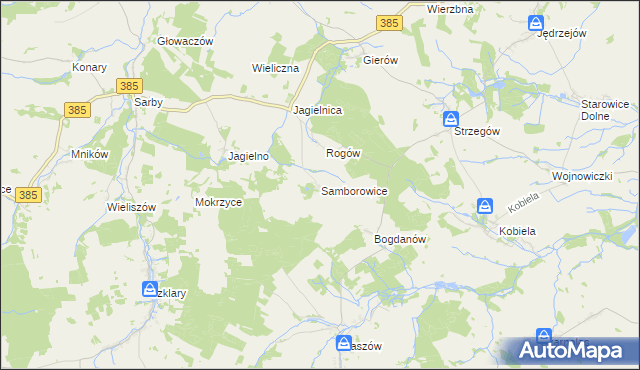 mapa Samborowice gmina Przeworno, Samborowice gmina Przeworno na mapie Targeo